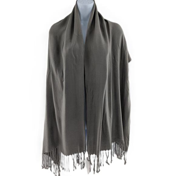 Nordstrom Green Vetiver Fringe Scarf - Picture 2 of 7